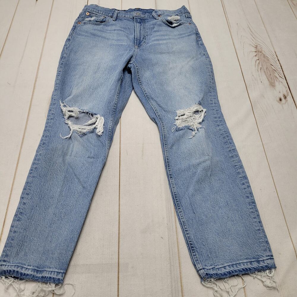Gap cheeky straight high rise jeans distressed ripped vintage